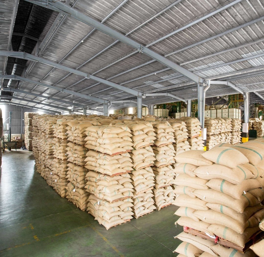 Stacked bulk bags